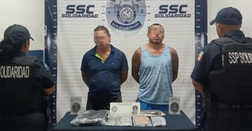 Detienen a dos hombres con presunta droga y arma de fuego en la colonia ...
